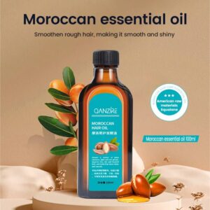 Moroccan Pure Argan Oil Hair Care Essential Oil Dye Damaged Soft Prevent Frizz Smooth Hair Long Lasting Fragrance for Woman100ml